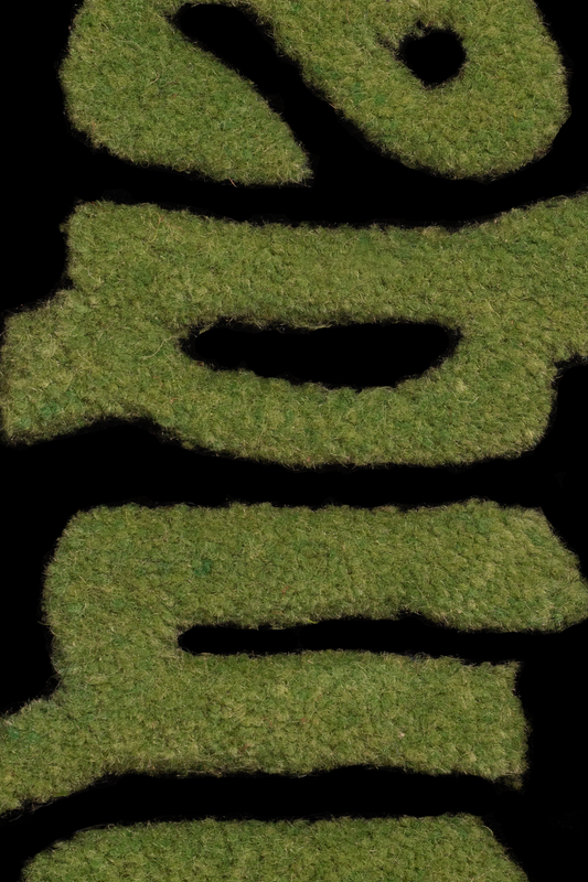 Goosebumps Word Tufted Rug – Spooky Green Horror Text Rug