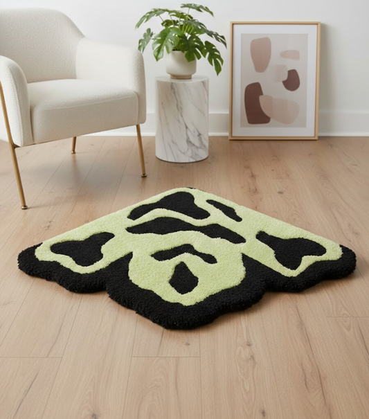 Lime Swirl Camo Rug