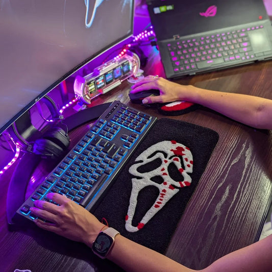 Ghostface Scream Keyboard Rug