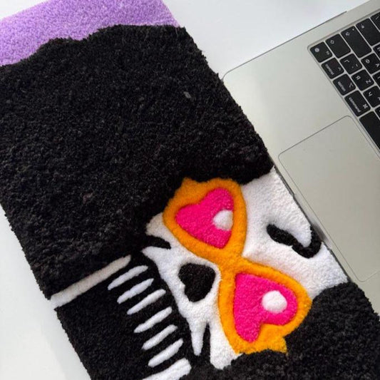 Dark Overlord Skull Tufted Desk Rug