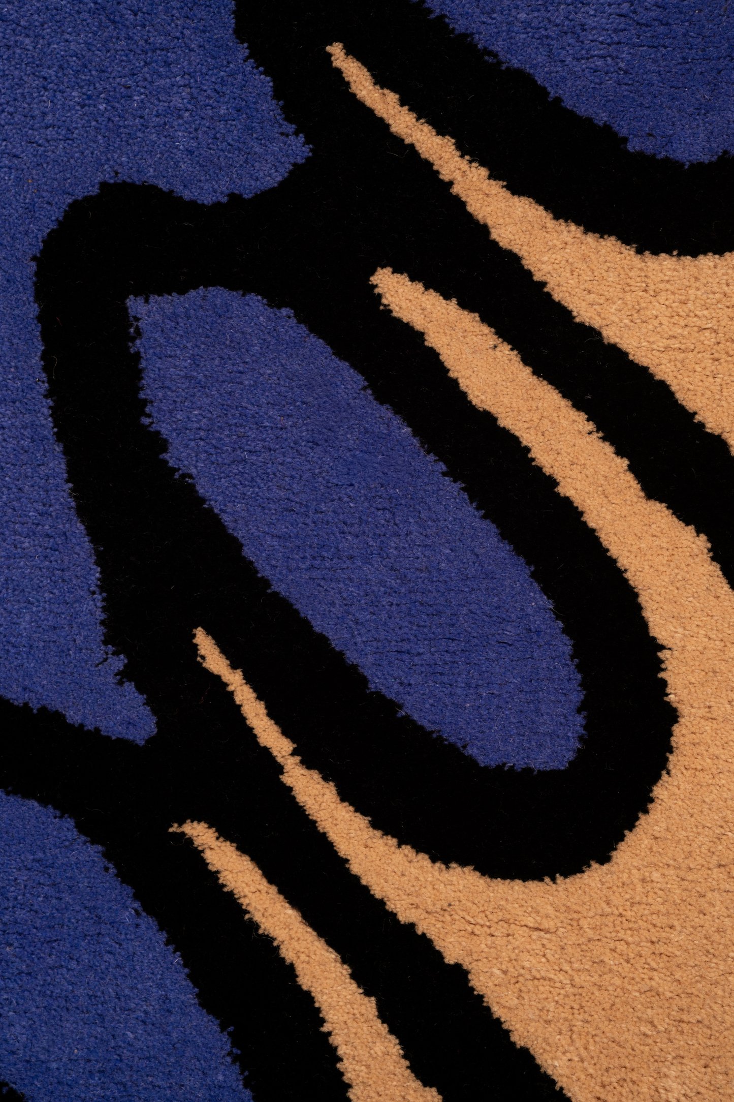 Pop Art Hand Tufted Rug – Blue Graphic Statement Rug