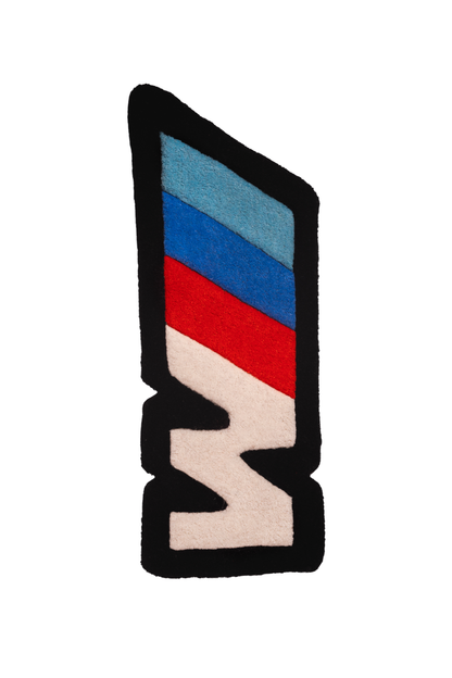 Motorsport M Stripe Tufted Rug – Car Enthusiast Logo Floor Mat
