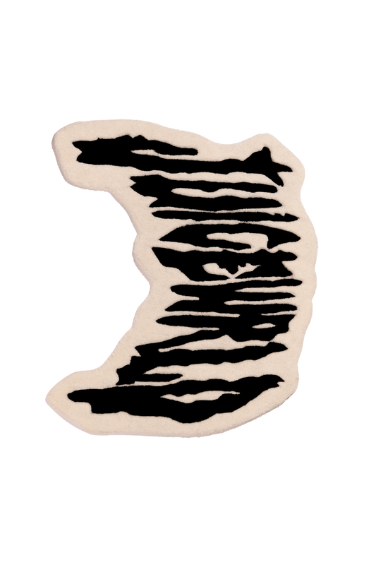 JUICY Drip Tufted Rug (Black & Ivory)