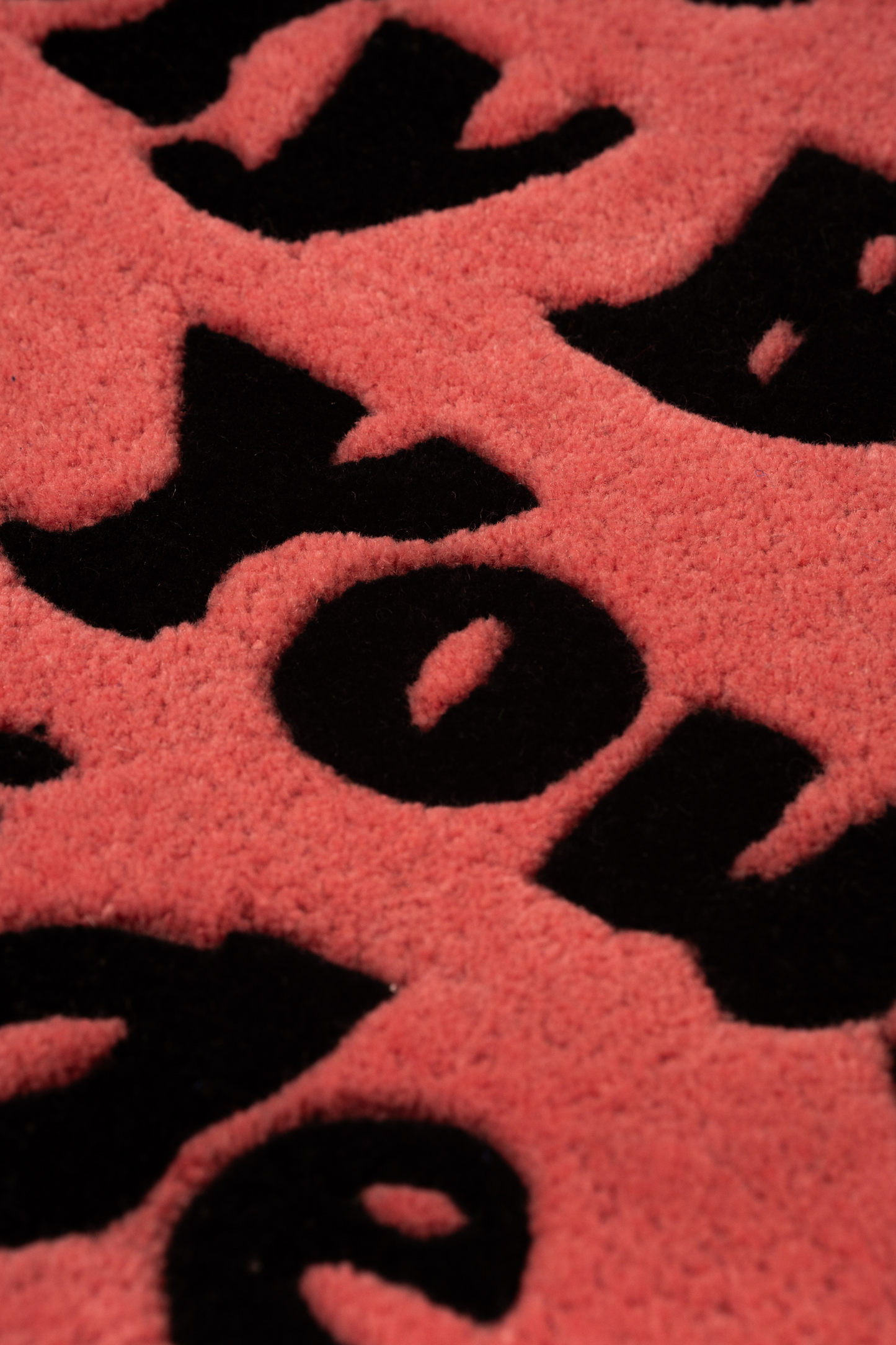 Outside Clothes On My Bed Quote Tufted Rug (Pink)