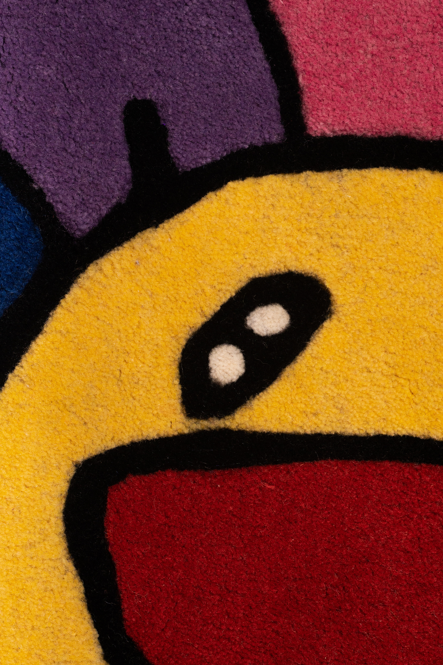 Rainbow Drip Smiley Flower Tufted Rug (Pop Art)
