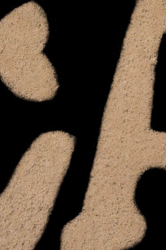 Teach Peace Tufted Rug – Bold Black & White Word Rug