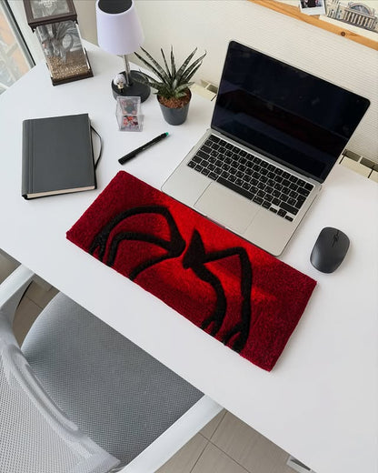Red Spider Tufted Desk Rug