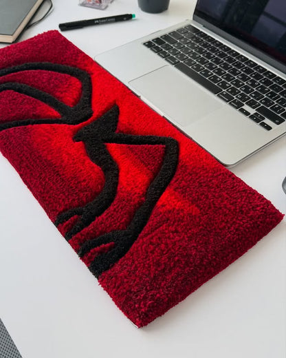 Red Spider Tufted Desk Rug