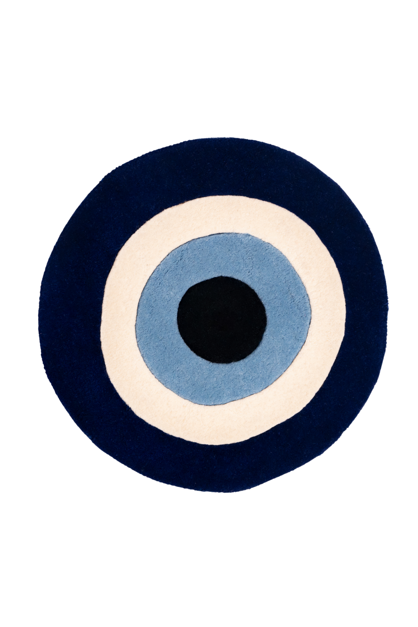 Blue Evil Eye Nazar Round Tufted Rug (Protection Aesthetic)