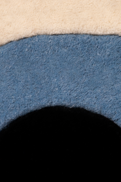 Blue Evil Eye Nazar Round Tufted Rug (Protection Aesthetic)