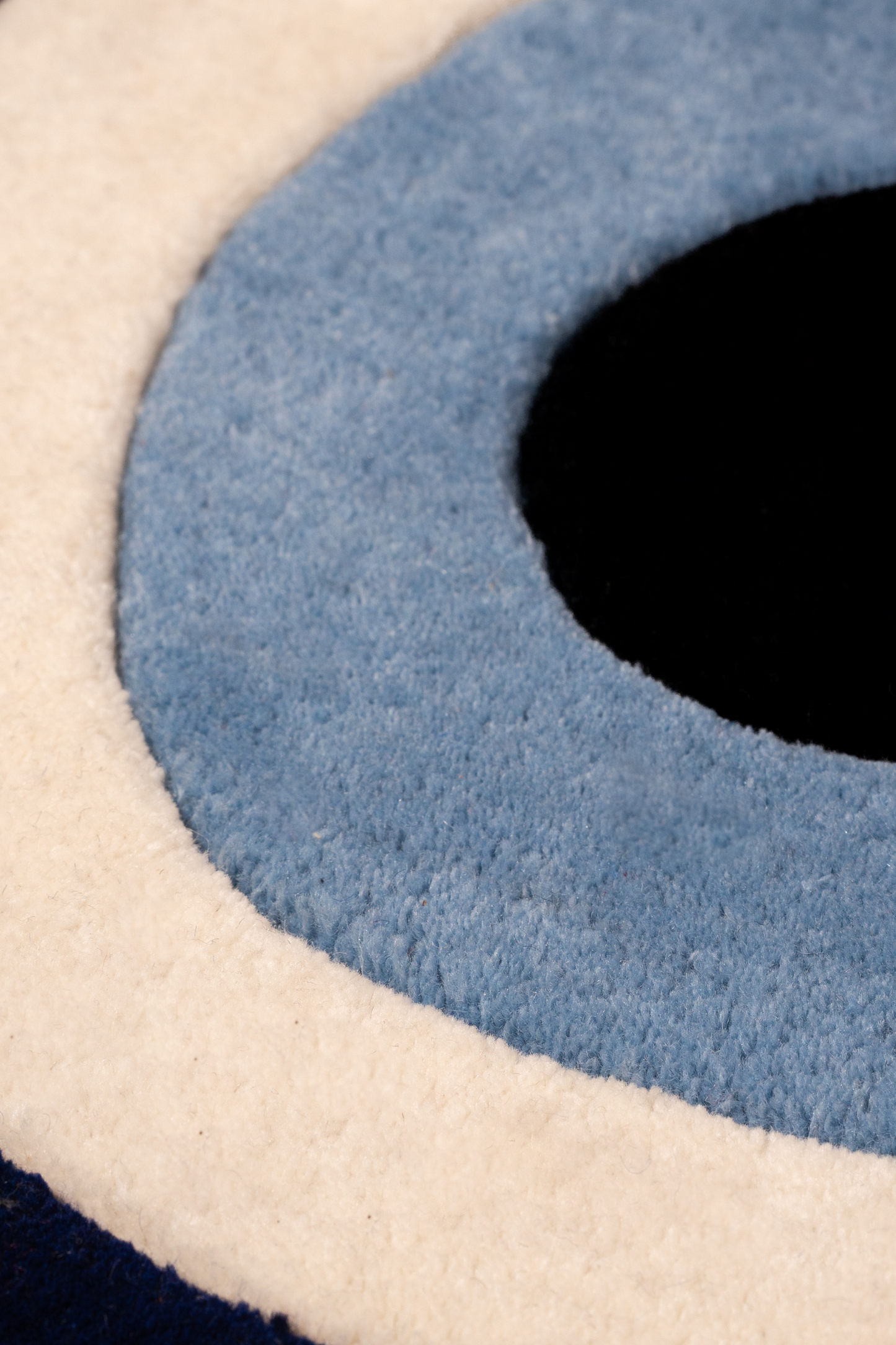 Blue Evil Eye Nazar Round Tufted Rug (Protection Aesthetic)