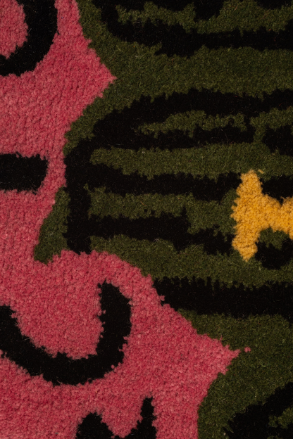 Cactus Jack Inspired Cactus Tufted Rug (Pink & Green)