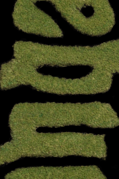 Goosebumps Word Tufted Rug – Spooky Green Horror Text Rug
