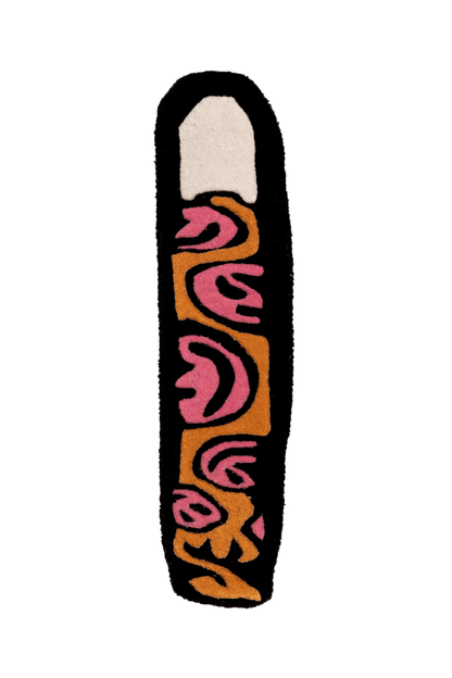 Smoke Stick Tufted Rug – Cigarette Shape Aesthetic Floor Mat