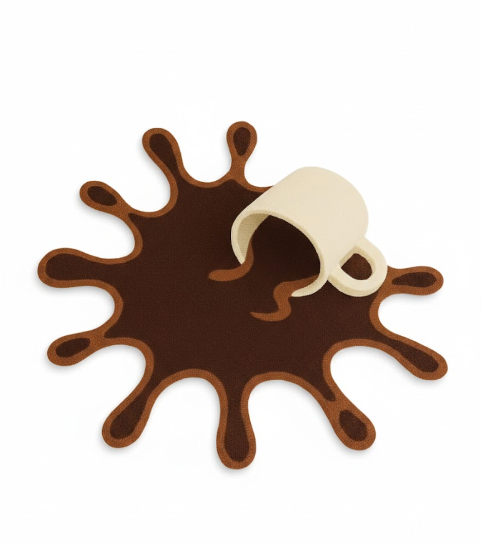 Spilled Coffee Mug Rug