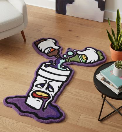 Purple Pour Character Rug