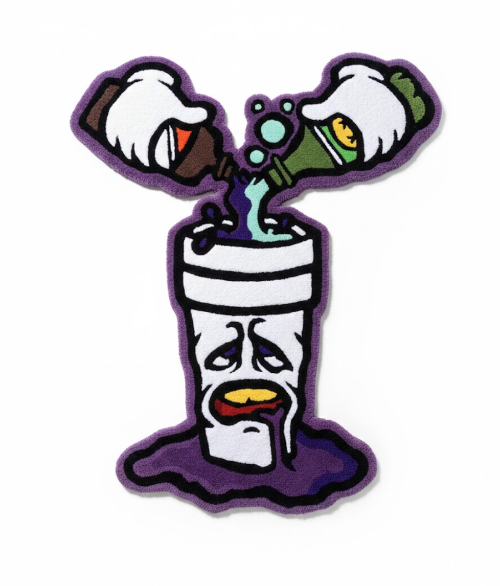 Purple Pour Character Rug