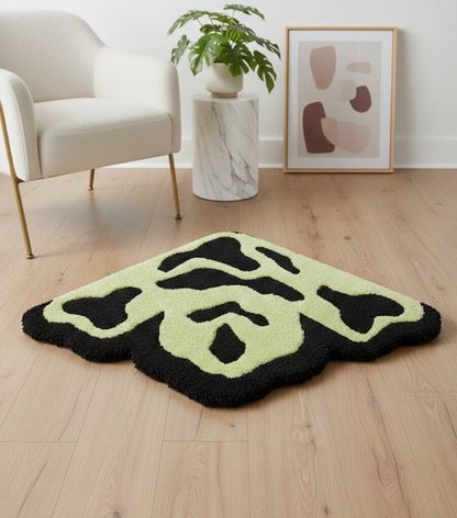 Lime Swirl Camo Rug