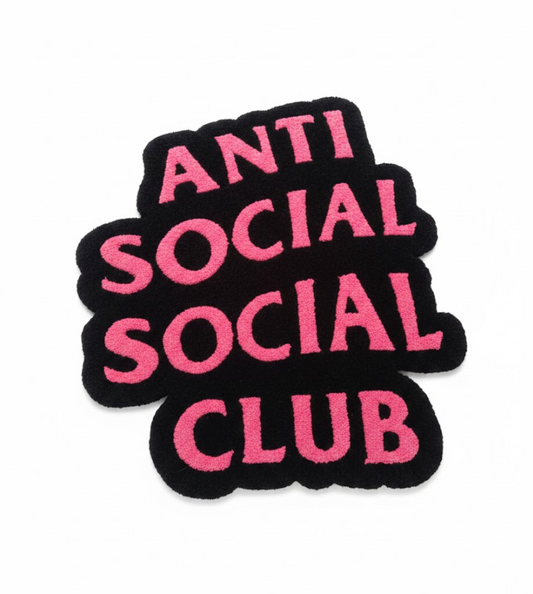 Pink Haze Club Script Rug