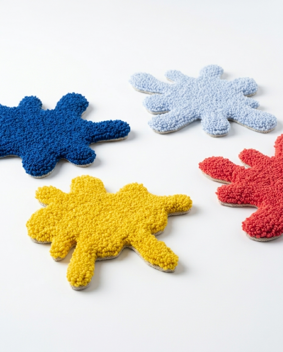 Puzzle Piece Coasters – Multicolour (Set of 4)