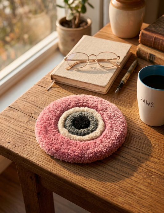 Evil Eye Coaster – Blush (Set of 2)