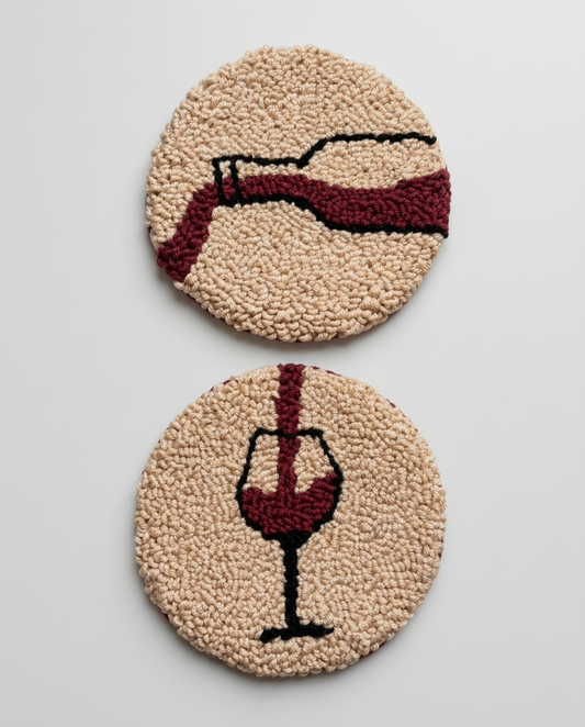 Glasses Coaster – Ivory (Set of 2)