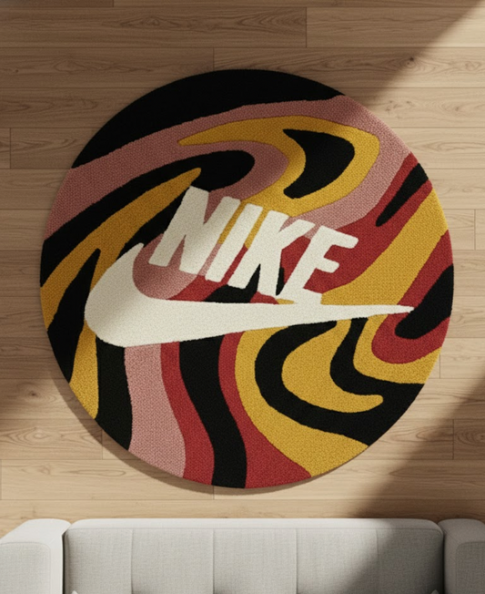 Nike Psychedelic Swirl Circular Rug
