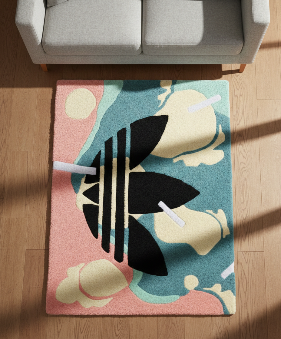 Adidas Trefoil Abstract Rug