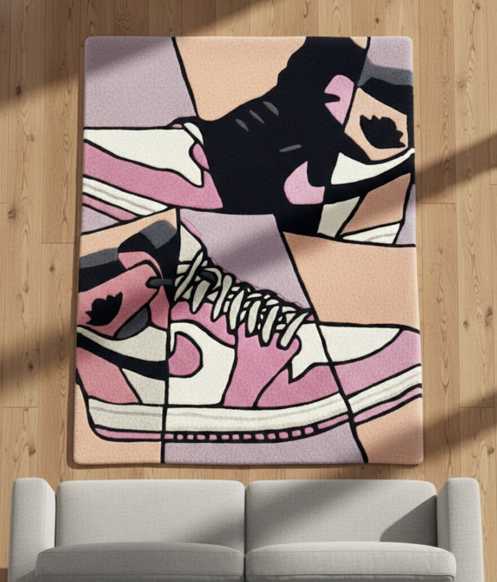 AJ1 Art Deco Paneled Rug