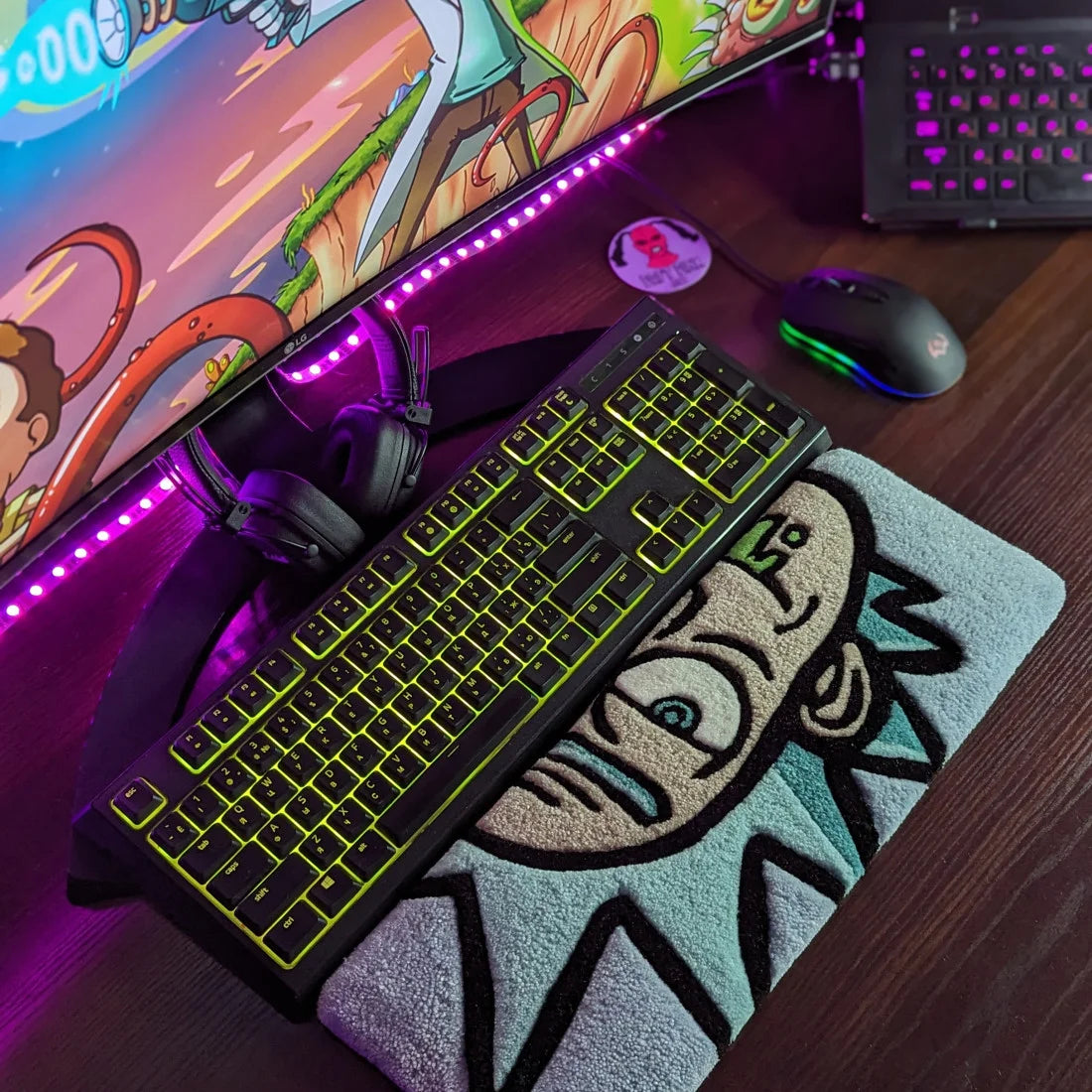 Rick Sanchez Face Keyboard Rug