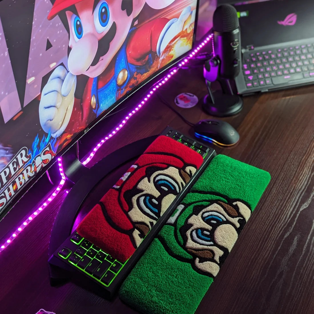 Mario Face Keyboard Rug