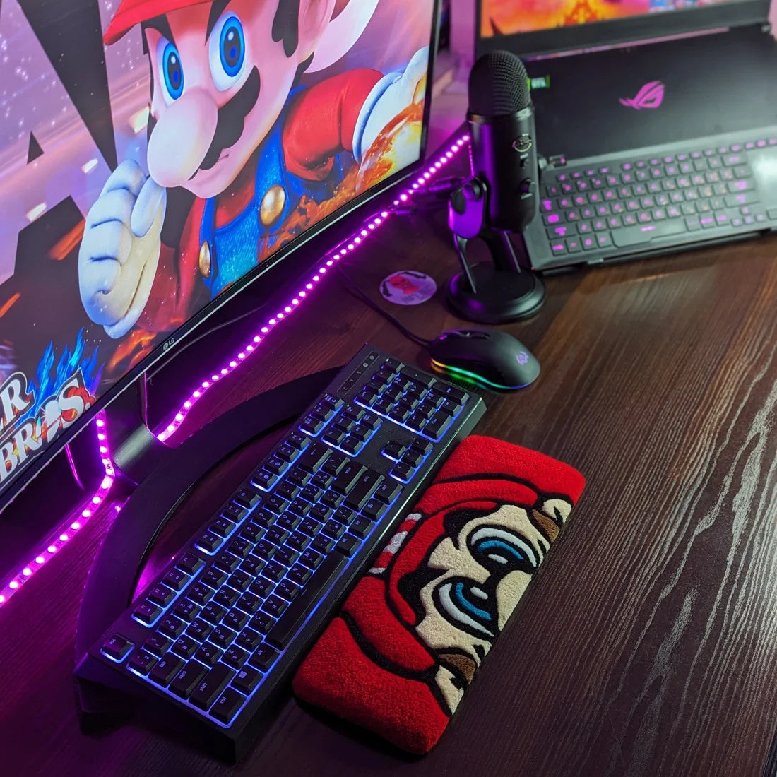 Mario Face Keyboard Rug