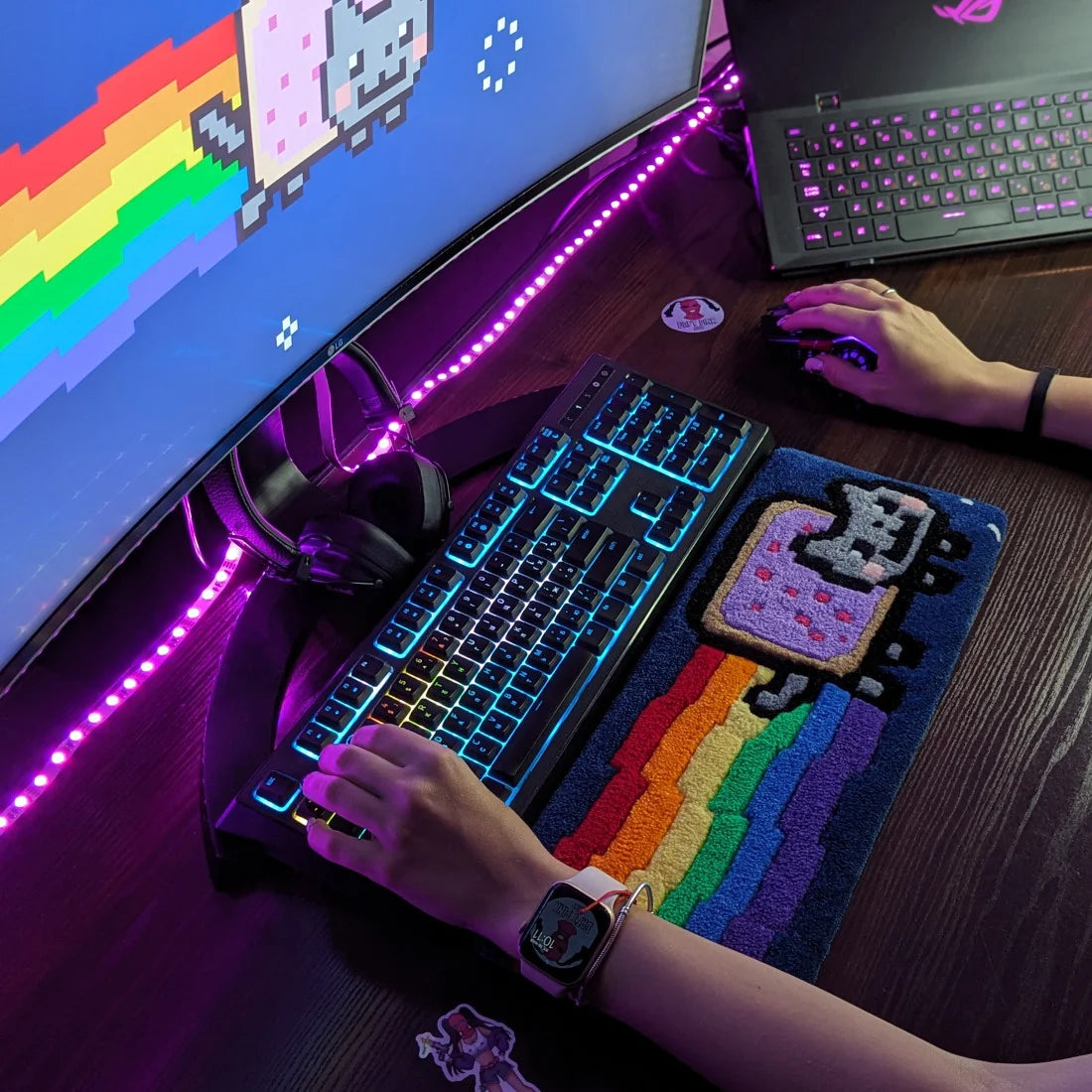 Rainbow Pixel Cat