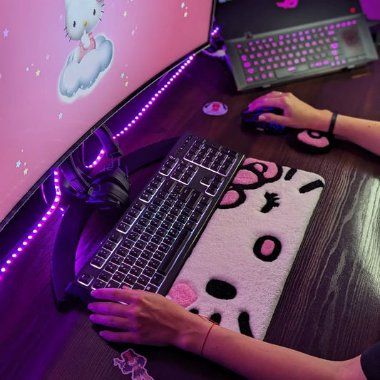 Hello Kitty Purple Bow Keyboard Rug