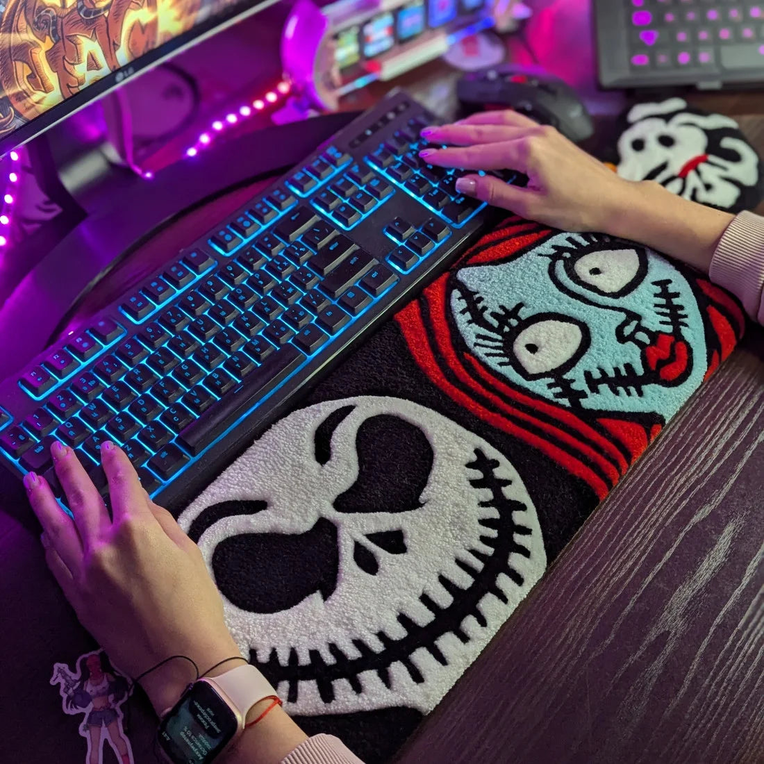 Jack & Sally Nightmare Before Christmas Keyboard Rug