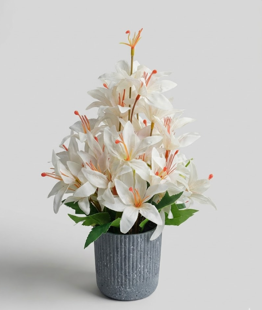 White Artificial Lily Bouquet