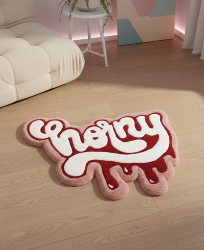 Cherry Drip Script Rug
