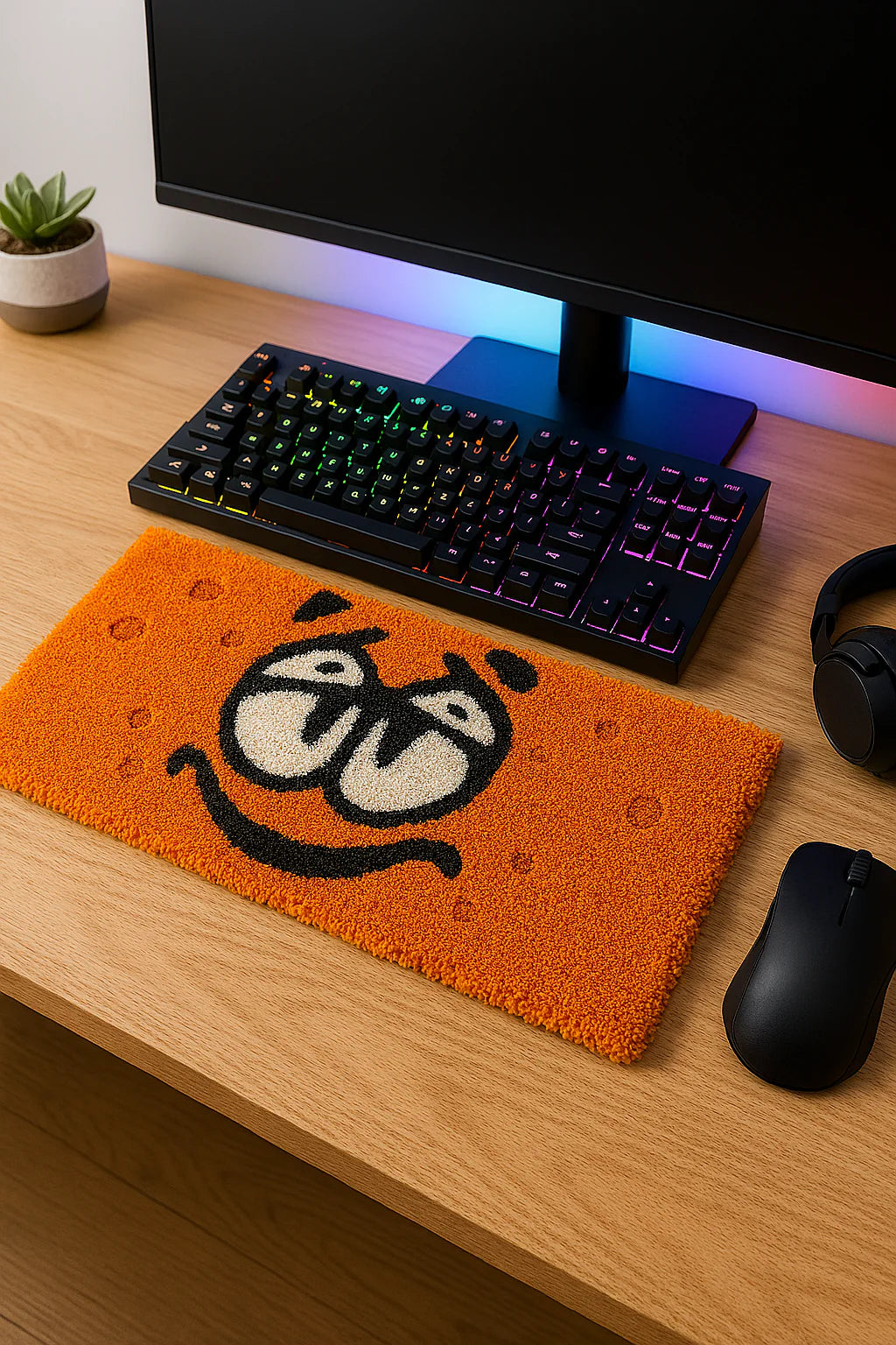 The Goofy Neighbor Tufted Desk Rug