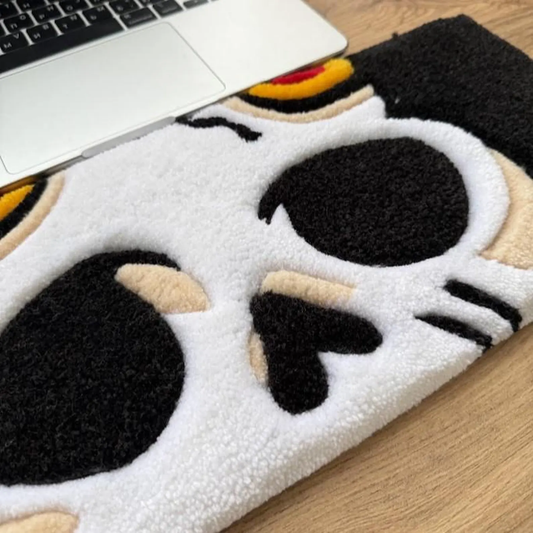 Jolly Roger Skull Tufted Desk Rug