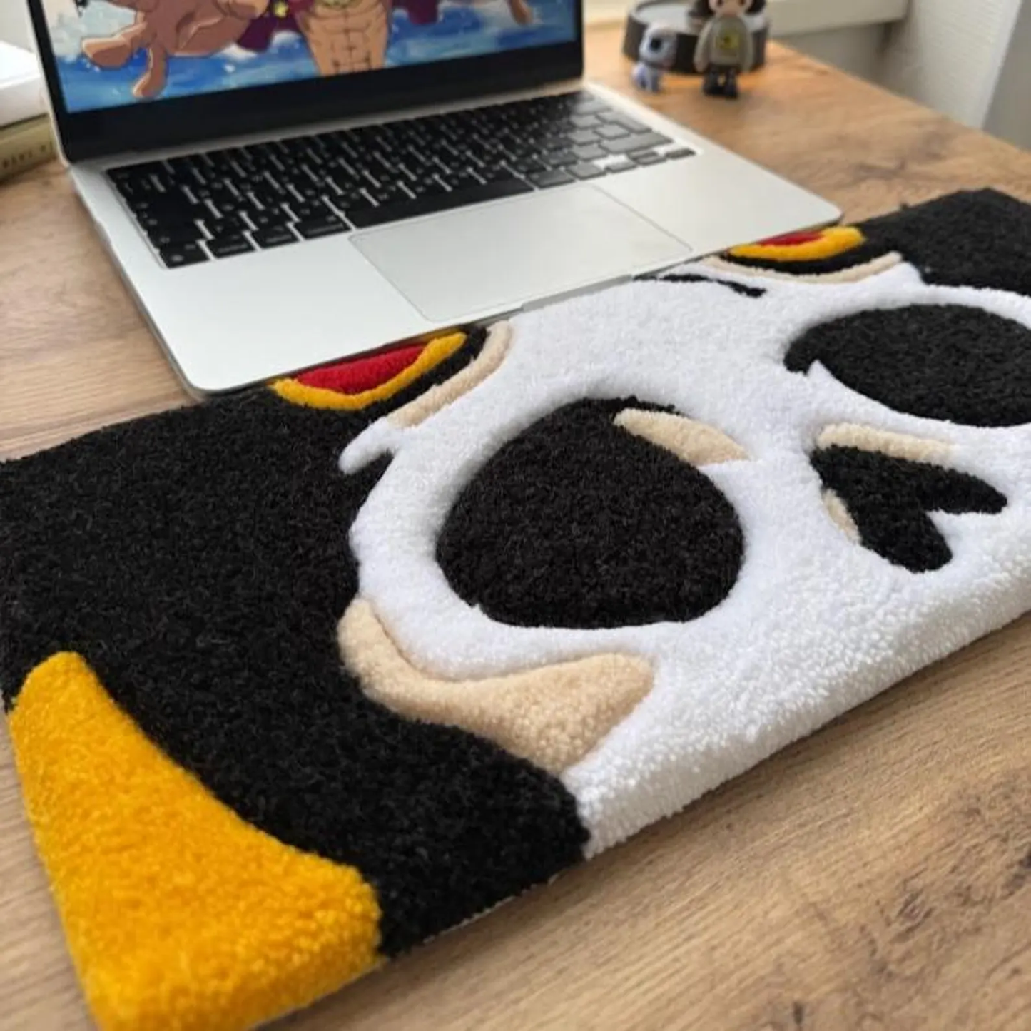 Jolly Roger Skull Tufted Desk Rug