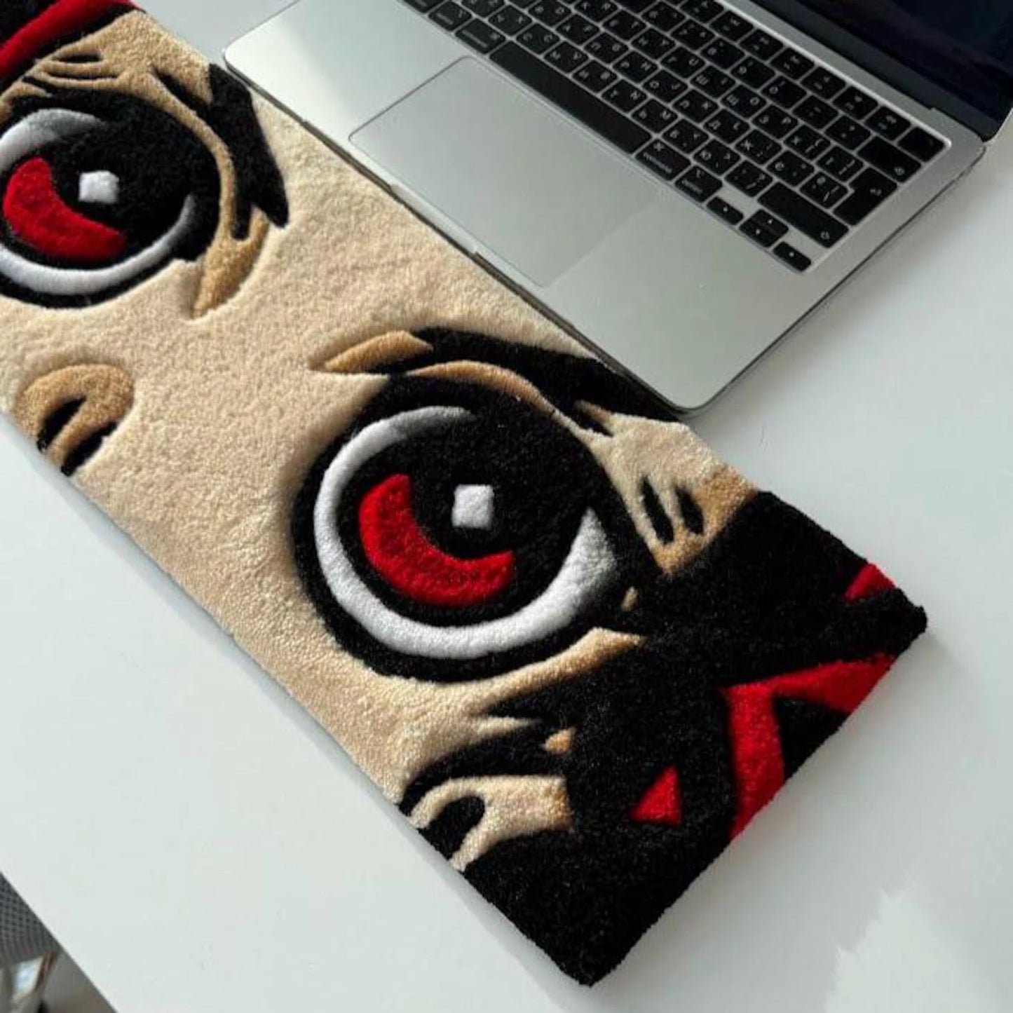 Crimson Gaze Anime Tufted Desk Rug