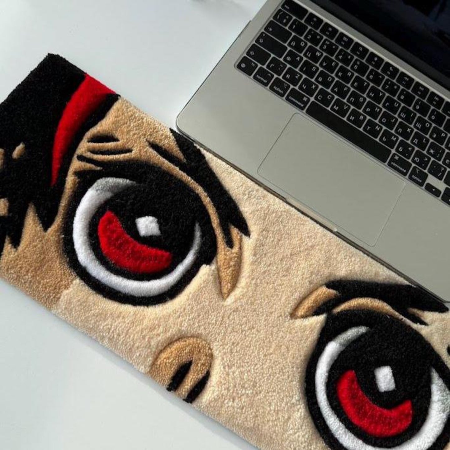 Crimson Gaze Anime Tufted Desk Rug