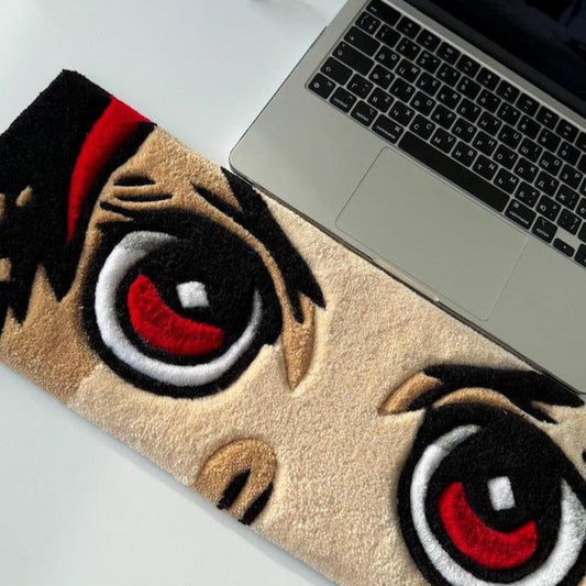 Crimson Gaze Anime Tufted Desk Rug