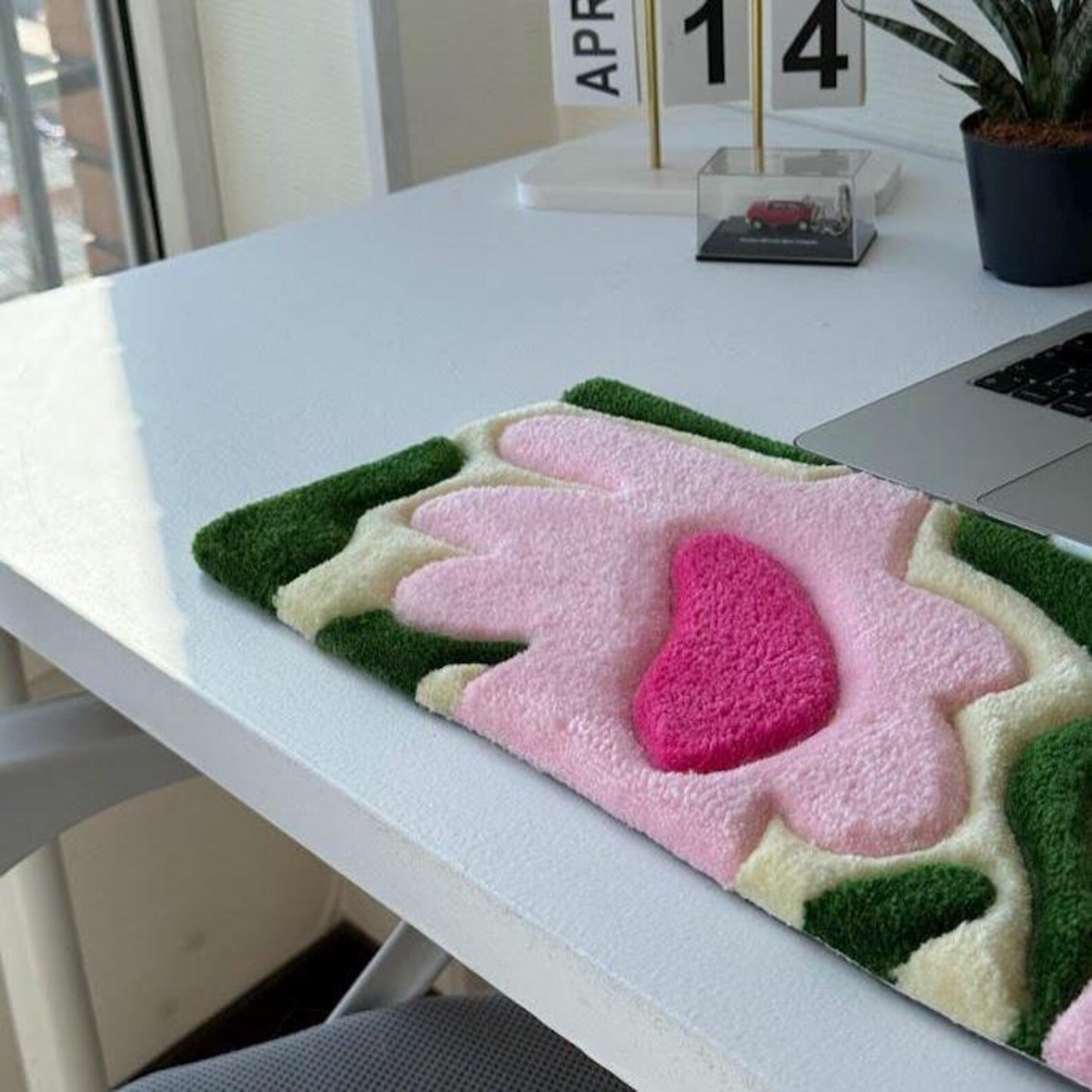 Enchanted Meadow Shaped Tufted Desk Rug