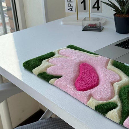 Enchanted Meadow Shaped Tufted Desk Rug