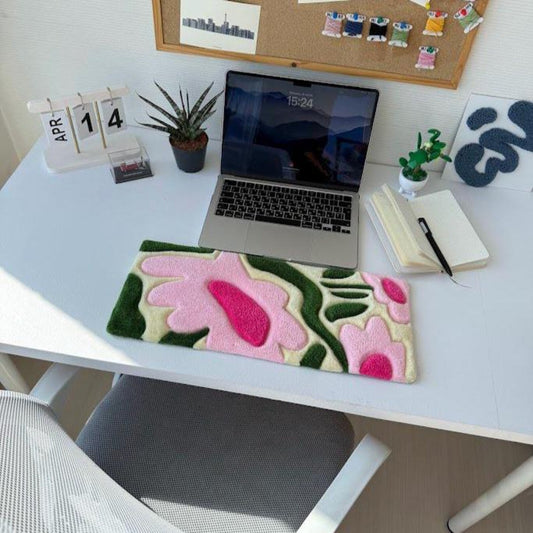 Enchanted Meadow Shaped Tufted Desk Rug