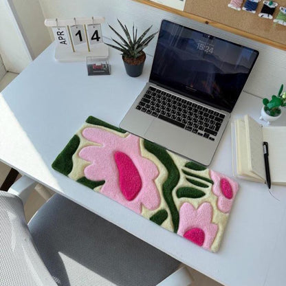 Enchanted Meadow Shaped Tufted Desk Rug